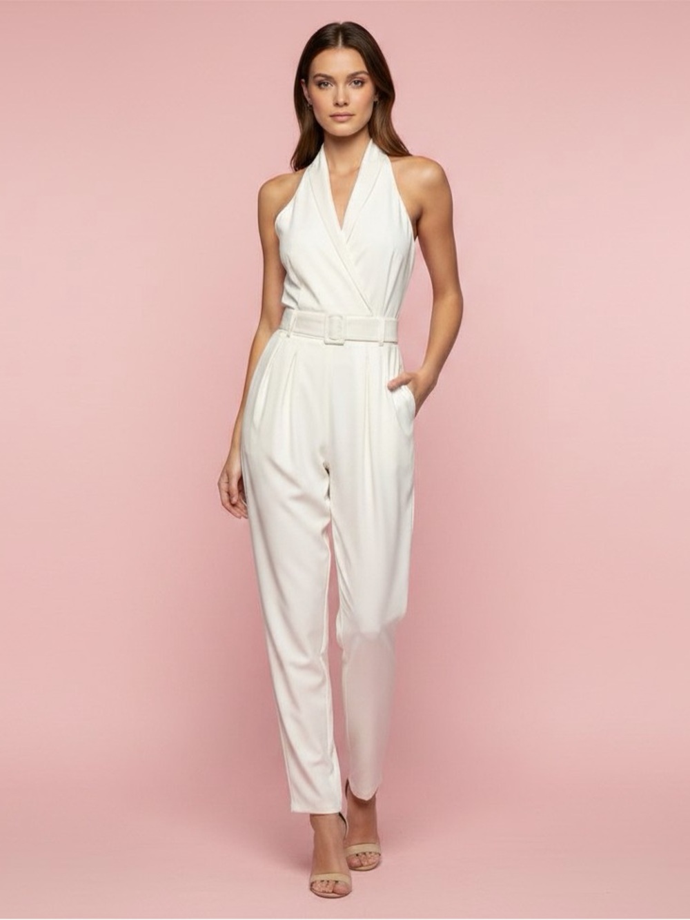 NWT | Lita by Ciara | Halter Jumpsuit | White | Medium